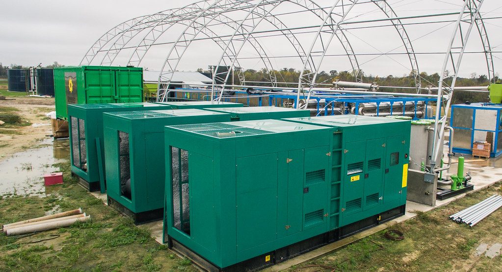 Containerised generator units staged on site